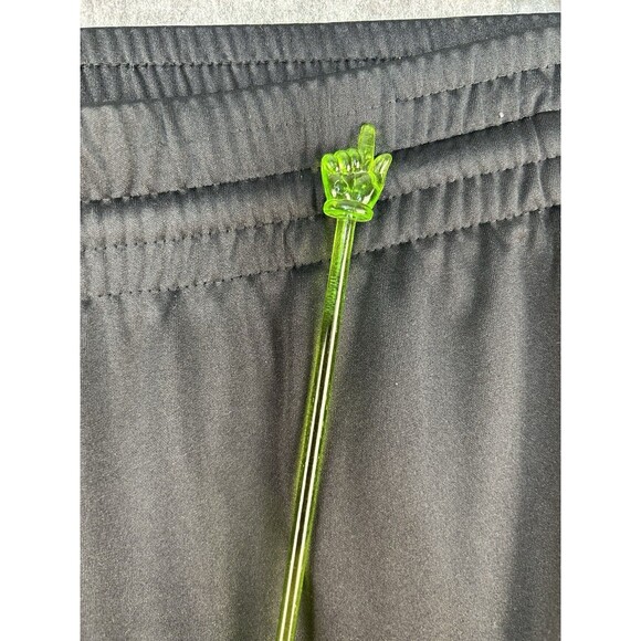 Adidas Pants Men’s Sz L Black Red Track Basketball Joggers Shiny Dazzle Y2K - Picture 11 of 11